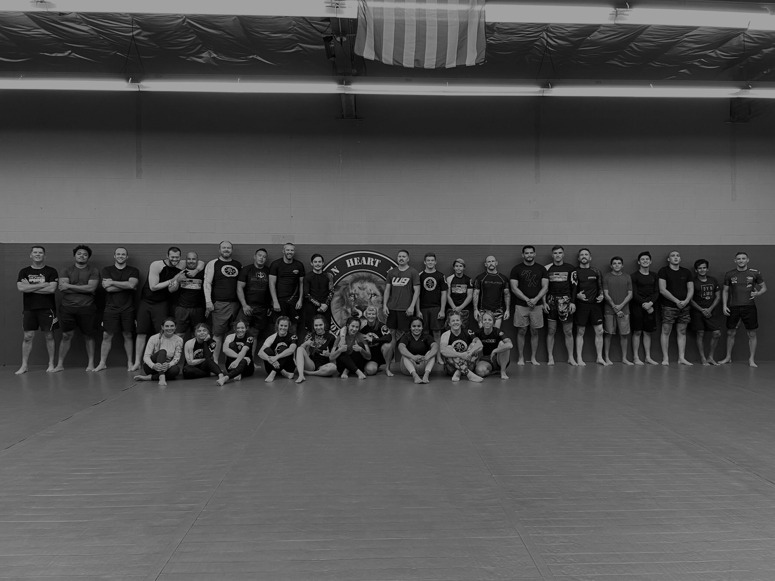 Black and White Photo of our MMA team