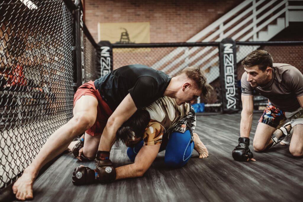 Richie Teaching Lionheart MMA's Fighters Class